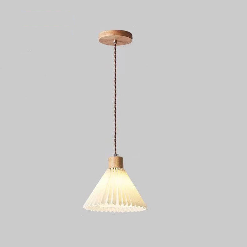 Nordic Minimalist Pleated Shade Pendant Light 1-Light Fixture