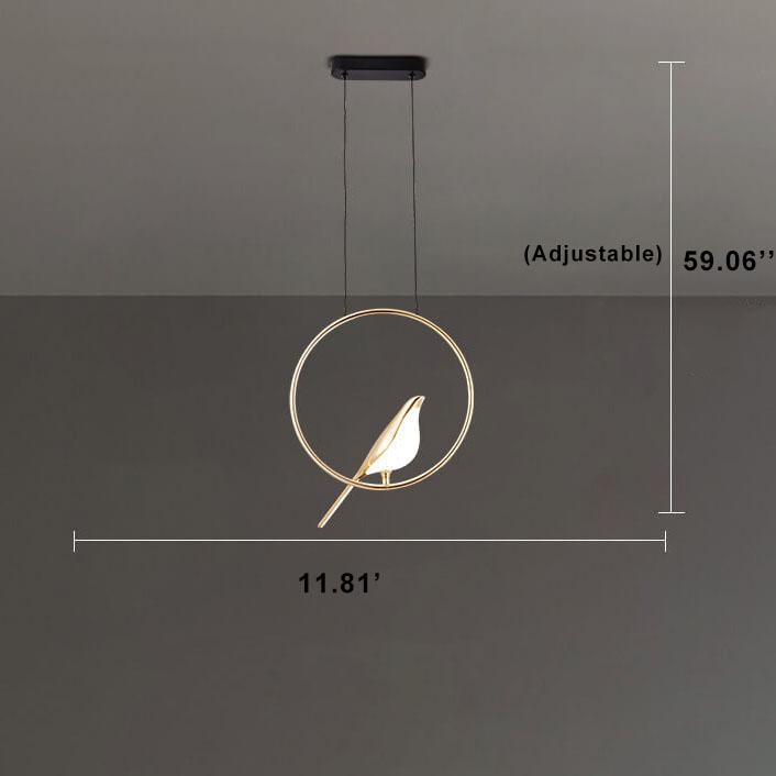 Nordic Acrylic LED Bird Chandelier - 1/3/6 Light Pendant Fixture