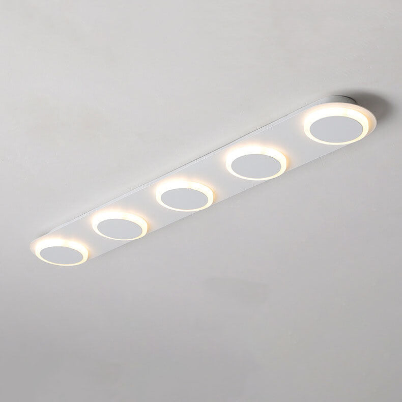 Minimalist Long Bar LED Flush Mount Ceiling Light - 3/4/5 Light Fixture, Modern Lighting for Home, Energy Efficient, Contemporary Design