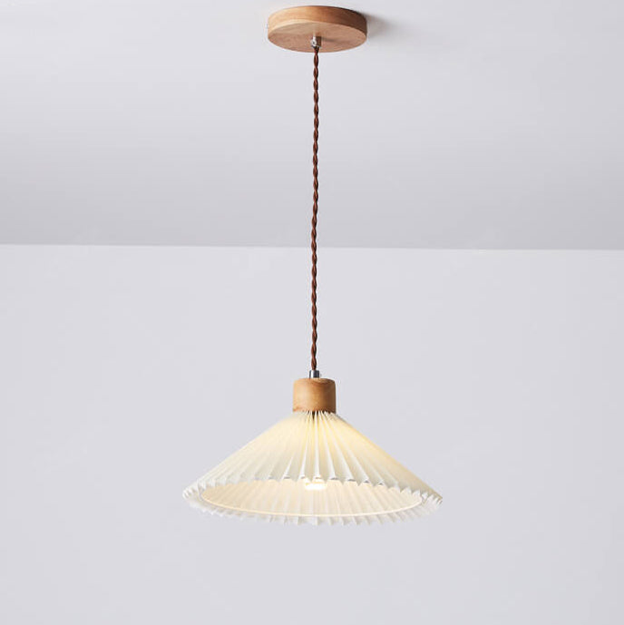 Nordic Minimalist Pleated Shade Pendant Light 1-Light Fixture