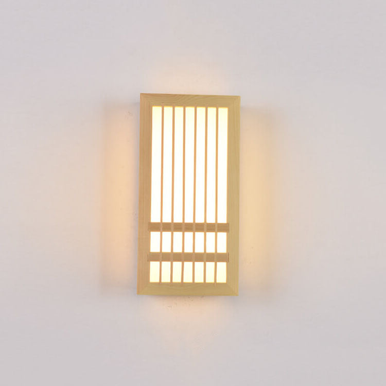 Solid Wood Acrylic LED Wall Sconce Lamp for Modern Living Room