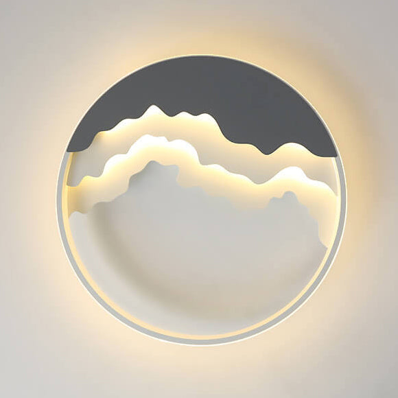 Nordic Sea Wave Round LED Flush Mount Ceiling Light for Modern Interiors