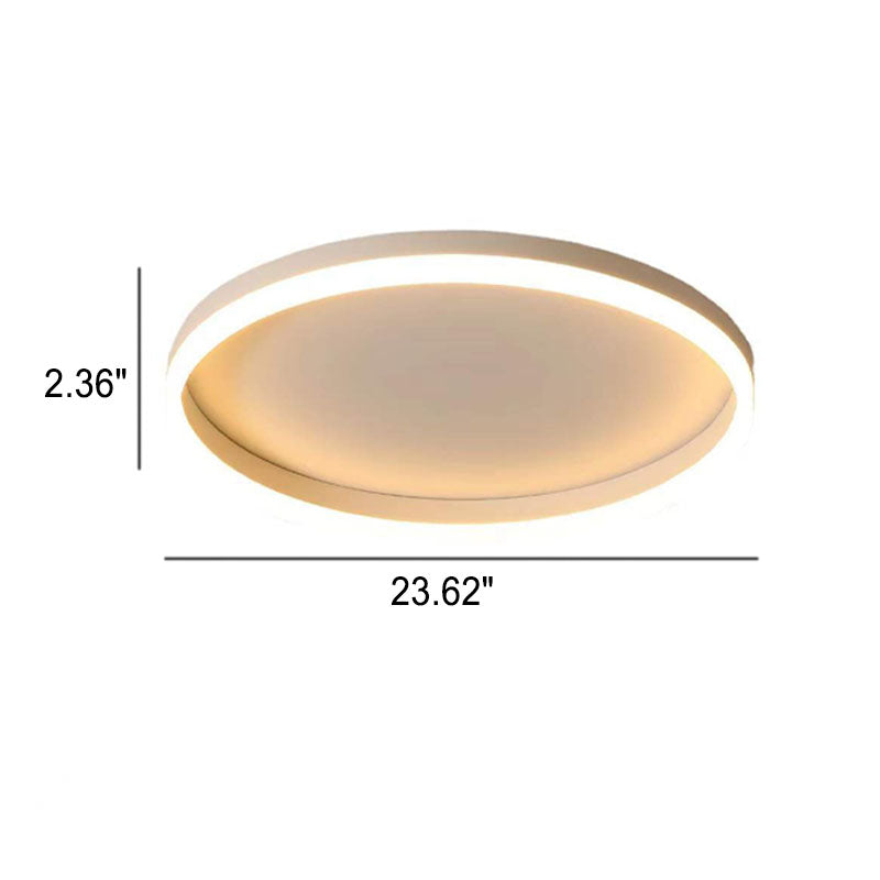 Nordic Minimalist Circle Ring LED Flush Mount Ceiling Light - Iron & Acrylic Design