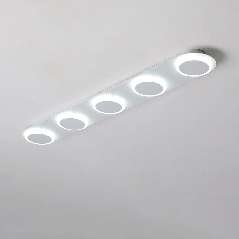 Minimalist Long Bar LED Flush Mount Ceiling Light - 3/4/5 Light Fixture, Modern Lighting for Home, Energy Efficient, Contemporary Design