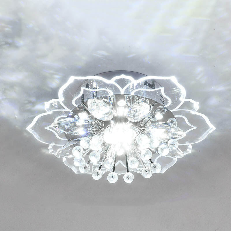Modern Crystal Flower LED Flush Mount Ceiling Light  

Illuminate your space with this elegant modern crystal flower-shaped ceiling light. Featuring energy-efficient LED technology, it enhances any room with its stylish design and beautiful crystal finish