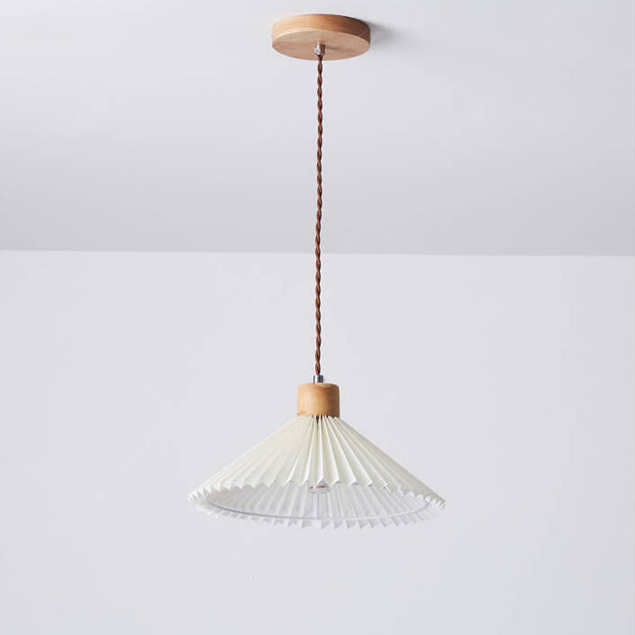Nordic Minimalist Pleated Shade Pendant Light 1-Light Fixture