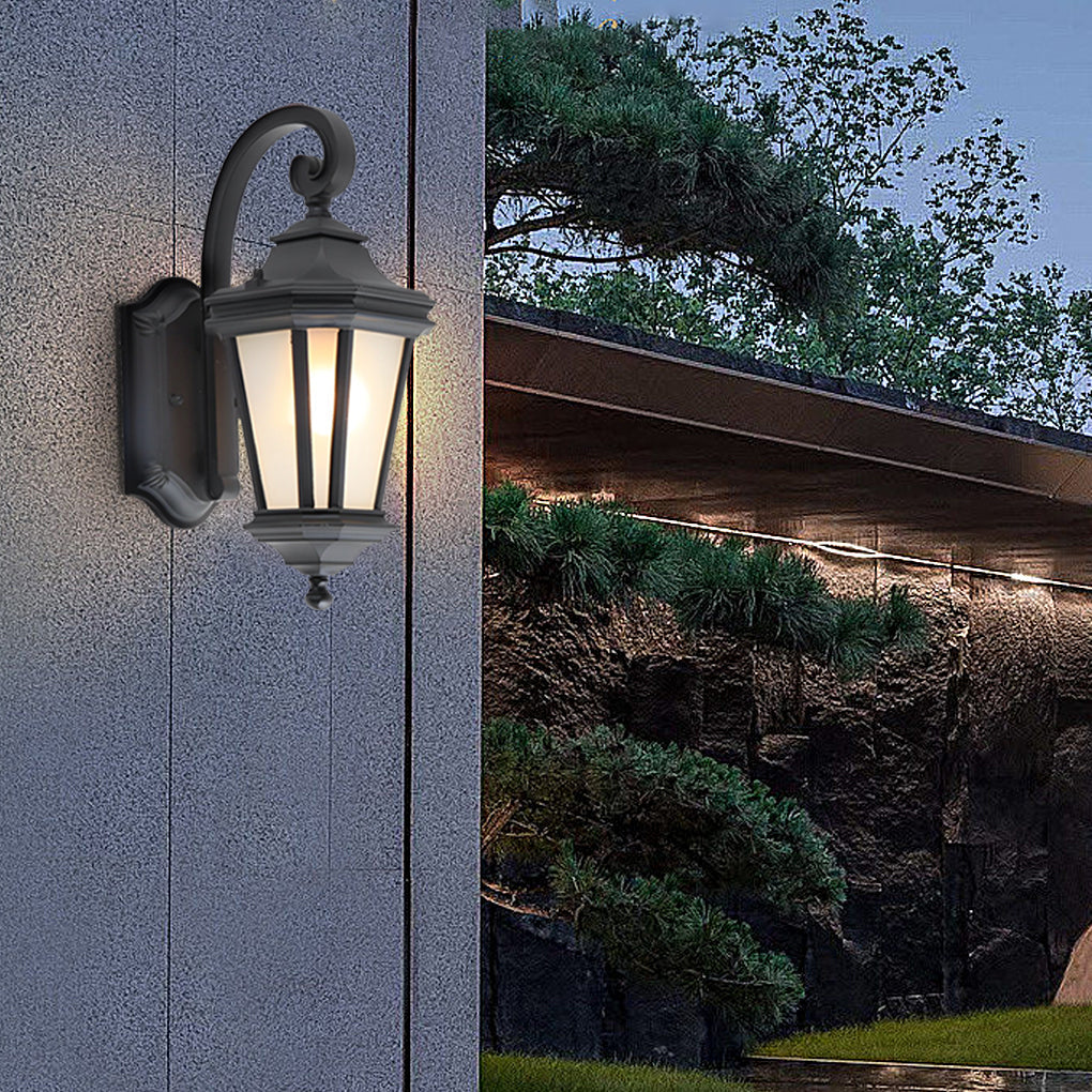 Minimalist Frosted Glass Waterproof Outdoor Wall Lamp - European Style Garden Lighting