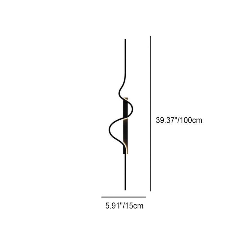 Modern Minimalist Aluminum Iron LED Wall Sconce for Living Room