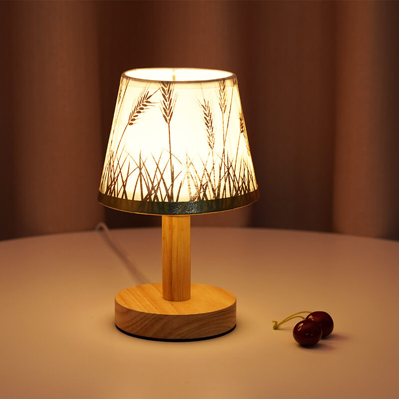 Vintage Linen Drum Shade LED Table Lamp, Modern Home Lighting, Decorative Nightstand Lamp, Contemporary Bedside Light, Energy-Efficient Lighting, Classic Fabric Shade for Living Room, Elegant Office Desk Decor, Stylish Accent Lamp, Warm White LED Light, M