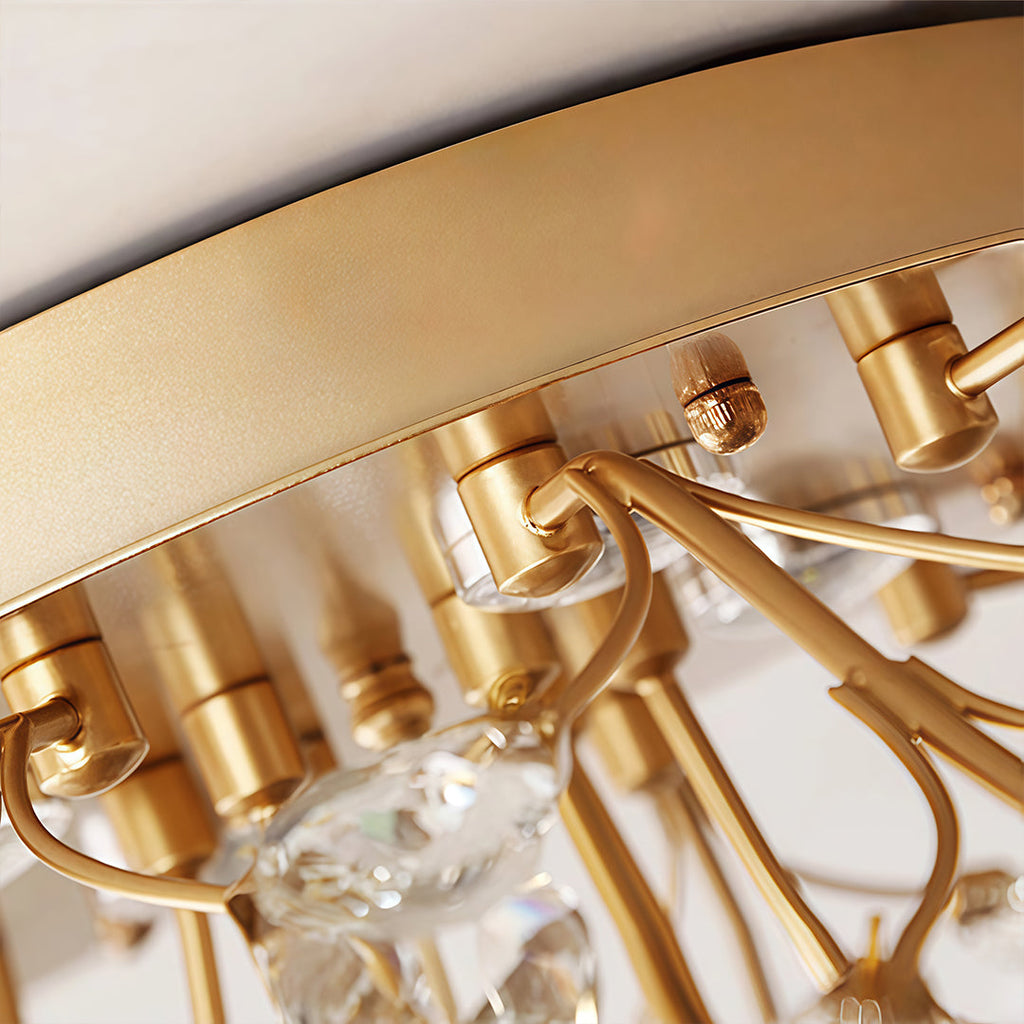 Branch Chandelier Modern Vintage Crystal LED Light Fixture