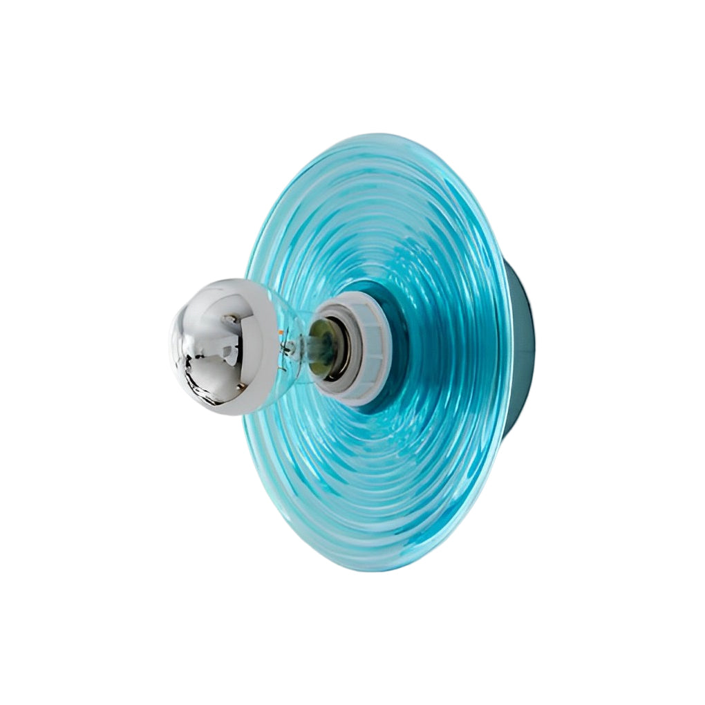 Round Stripes Glass Electroplated Iron Nordic Wall Lamp