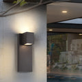 Square Waterproof LED Up and Down Wall Sconce - Modern Outdoor Lighting