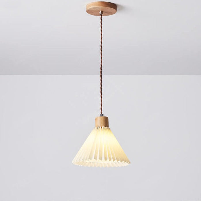Nordic Minimalist Pleated Shade Pendant Light 1-Light Fixture