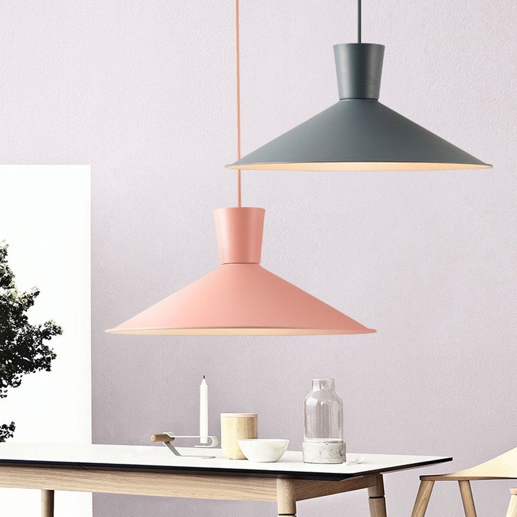 Nordic Minimalist Macaron 1-Light Pendant Light – Modern Solid Color Design