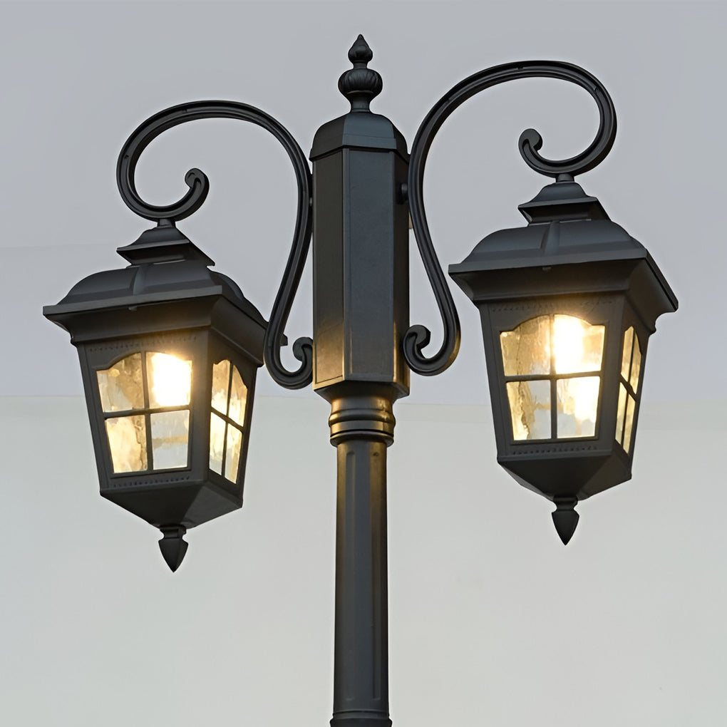 European-Style Black Waterproof Outdoor Light Post Lamp