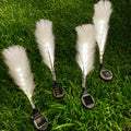 2PCS Hairy Reed LED Solar Lawn Lamps - Solar Garden Lighting, Outdoor LED Lights, Eco-Friendly, Waterproof, Decorative Landscape Lighting