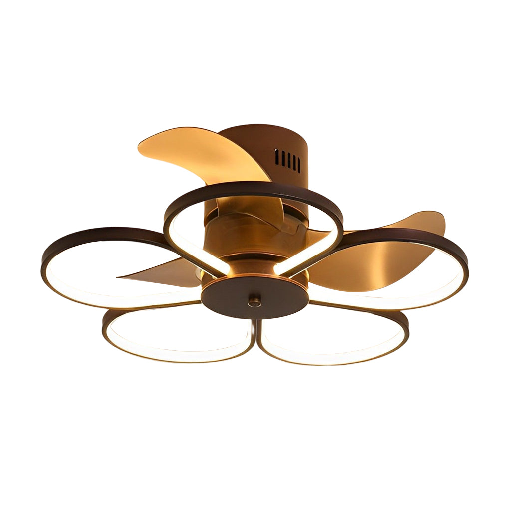 Flowers Intelligent Dimmable LED Bladeless Ceiling Fan Lamp