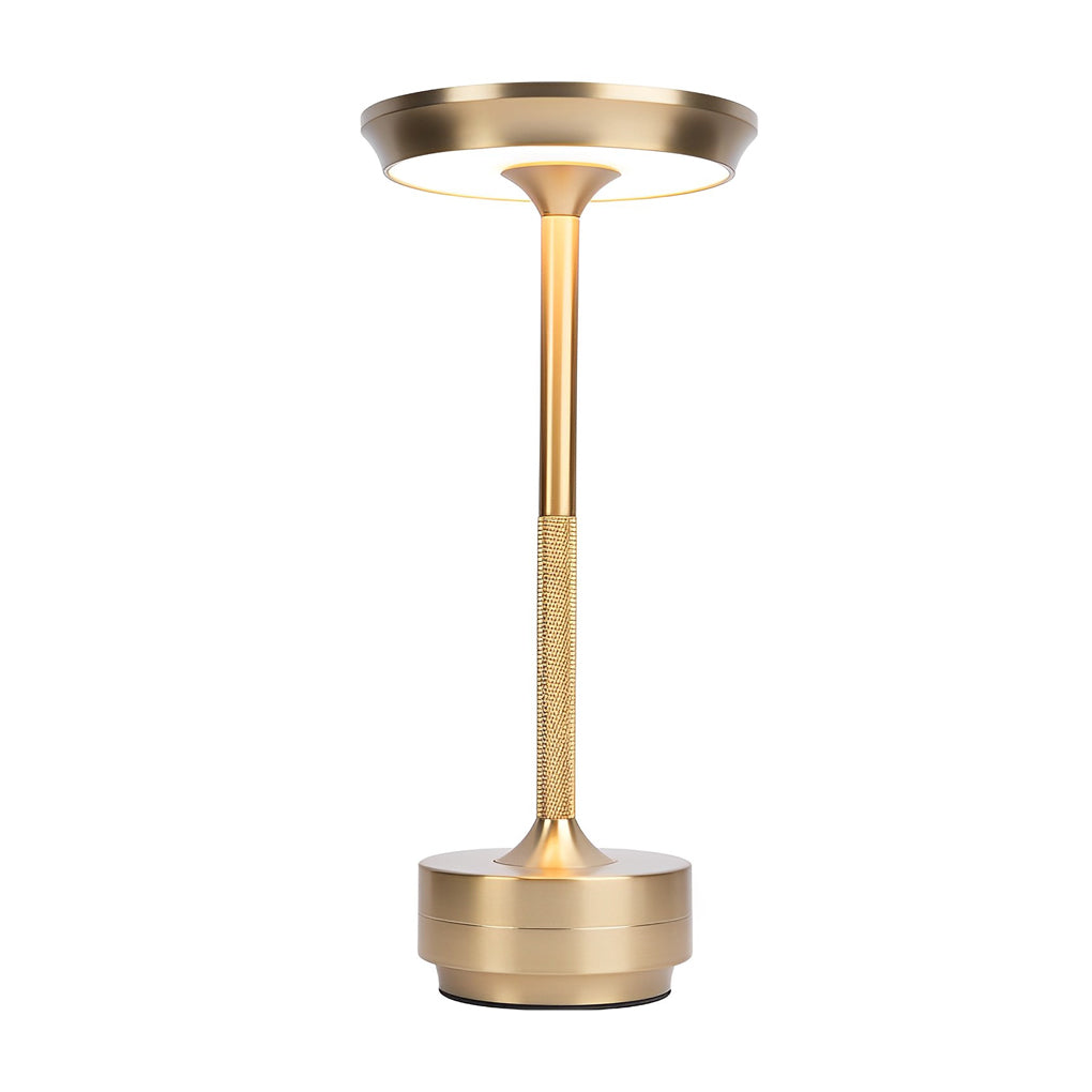 Title: Sleek Metal UFO Alien Table Lamp - Cordless & Modern

Description: Illuminate your space with our Slender Cordless UFO Alien Table Lamp. Featuring a stylish plated metal design, this futuristic lamp is perfect for adding a unique touch to any room.