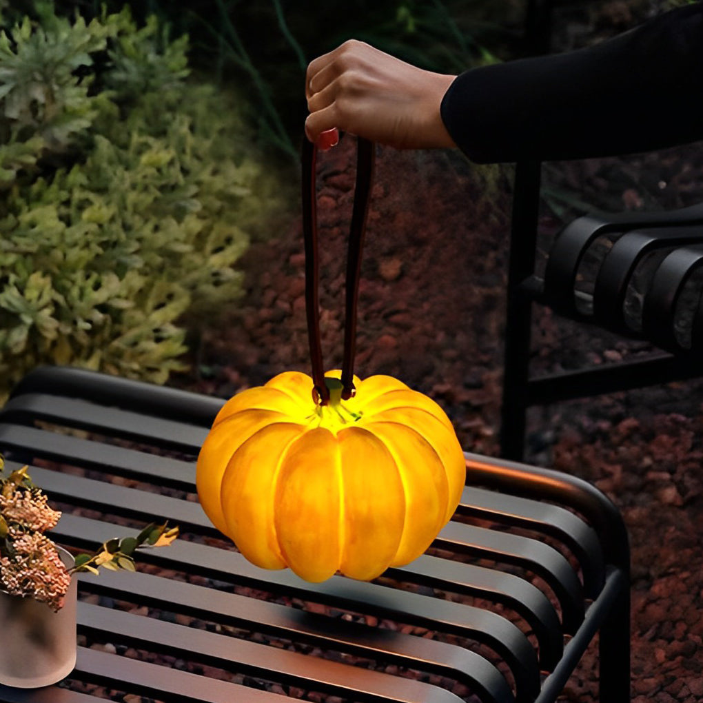 Portable Waterproof LED Pumpkin Light - USB Rechargeable Outdoor Decoration