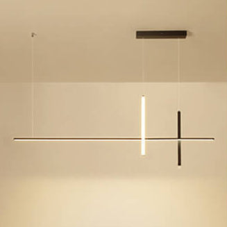 Modern Minimalist Long Line LED Chandelier - Sleek Lighting Fixture for Contemporary Spaces, Energy-Efficient Design, Adjustable Length, Stylish Illumination