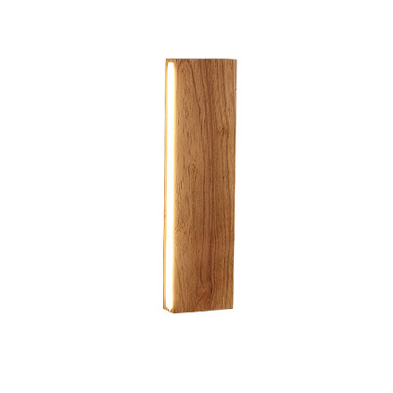 Solid Wood Strip LED Wall Sconce Lamp - Modern Wall Lighting, Rustic Home Decor, Energy Efficient Accent Light, Contemporary Indoor Illumination, Customizable LED Strip, Stylish Wood Wall Lamp for Living Room, Bedroom, and Hallway
