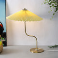 Retro Pleated Umbrella Table Lamp - 1-Light Decorative Accent Lamp