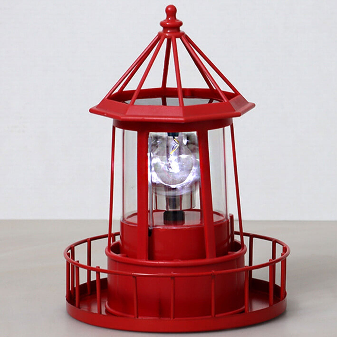 Solar Rotating Tower LED Garden Light - Creative Resin Landscape Decoration