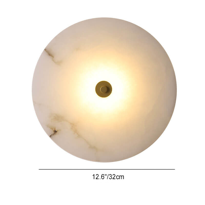 Contemporary Luxury Marble Iron LED Wall Sconce for Living Room & Bedroom