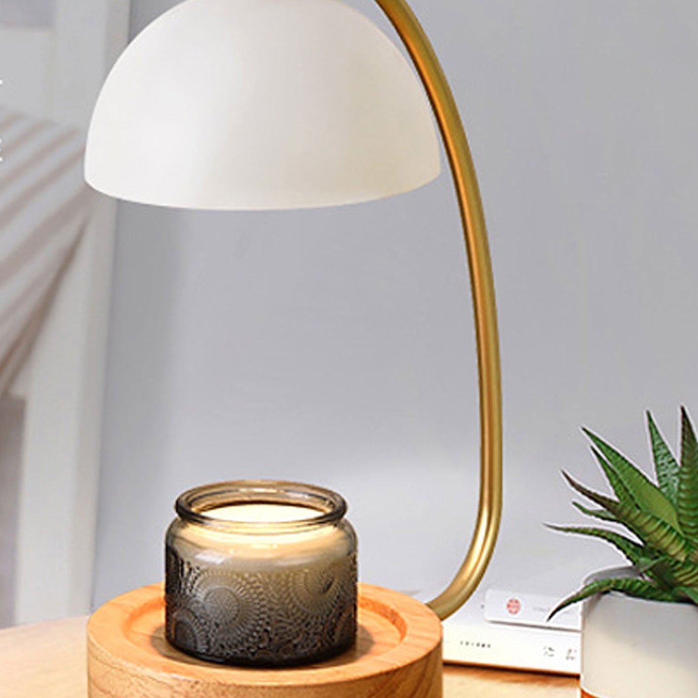 Japanese Creative Timing Dimming 1-Light Melting Wax Table Lamp for Home Decor, Ambient Lighting, Modern Design, Unique Night Light, Battery Operated, Soft Glow for Bedroom, Living Room, Office, Stylish Candle Alternative