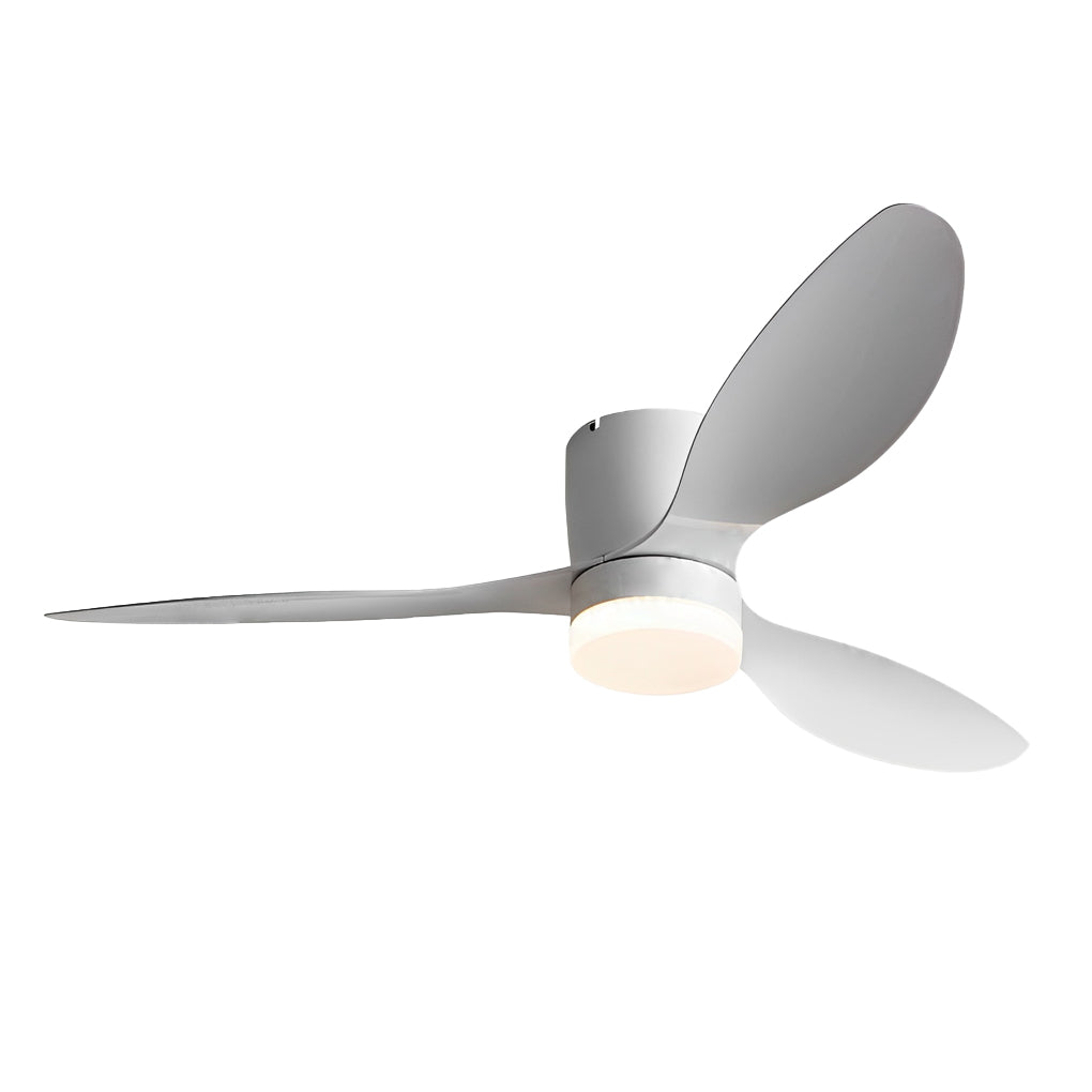 52 Inch LED Dimmable Modern Ceiling Fan with Remote - Silent 3 Blade Design
