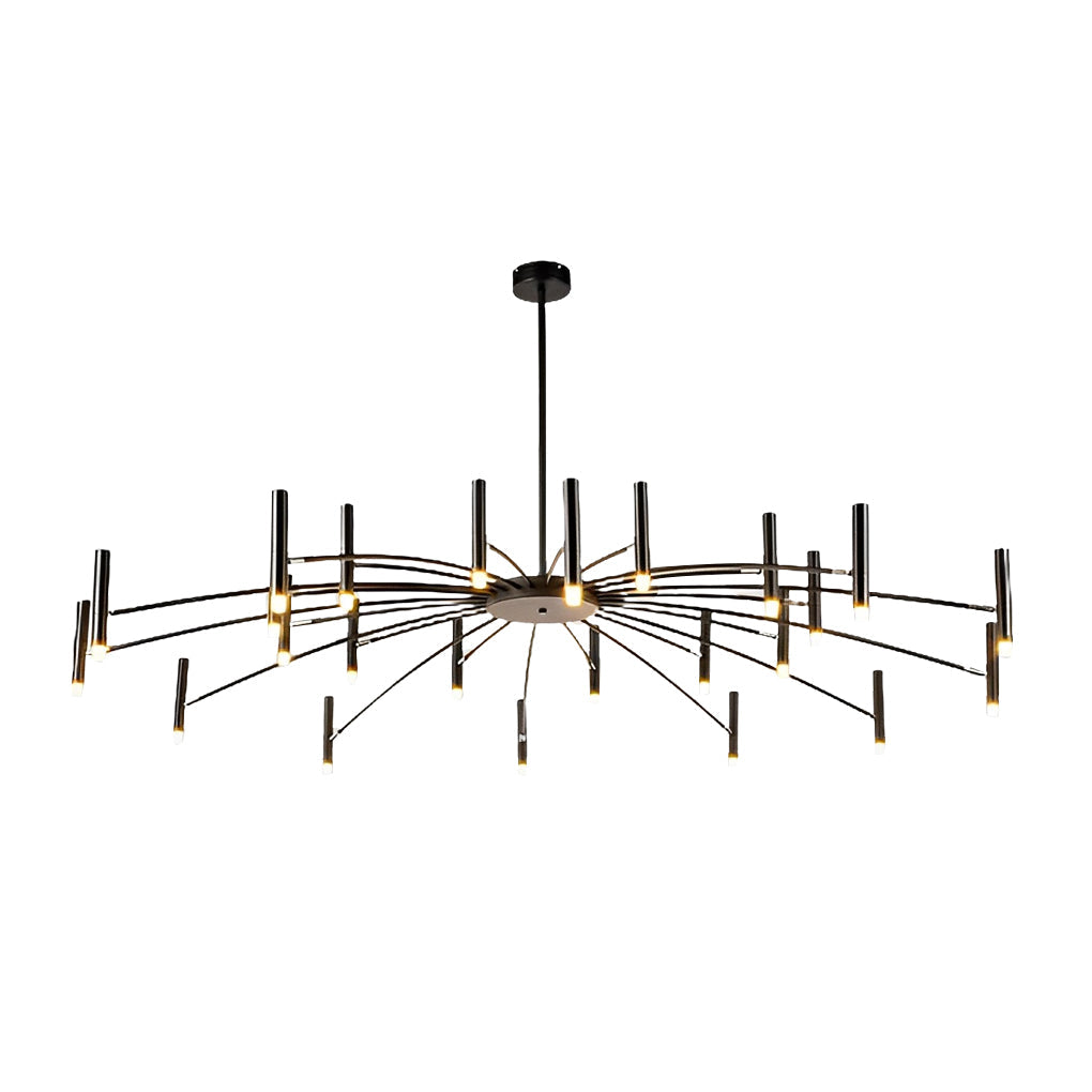 Adjustable Metal DIY Three-Step Dimming LED Chandelier - Modern Minimalist Lighting