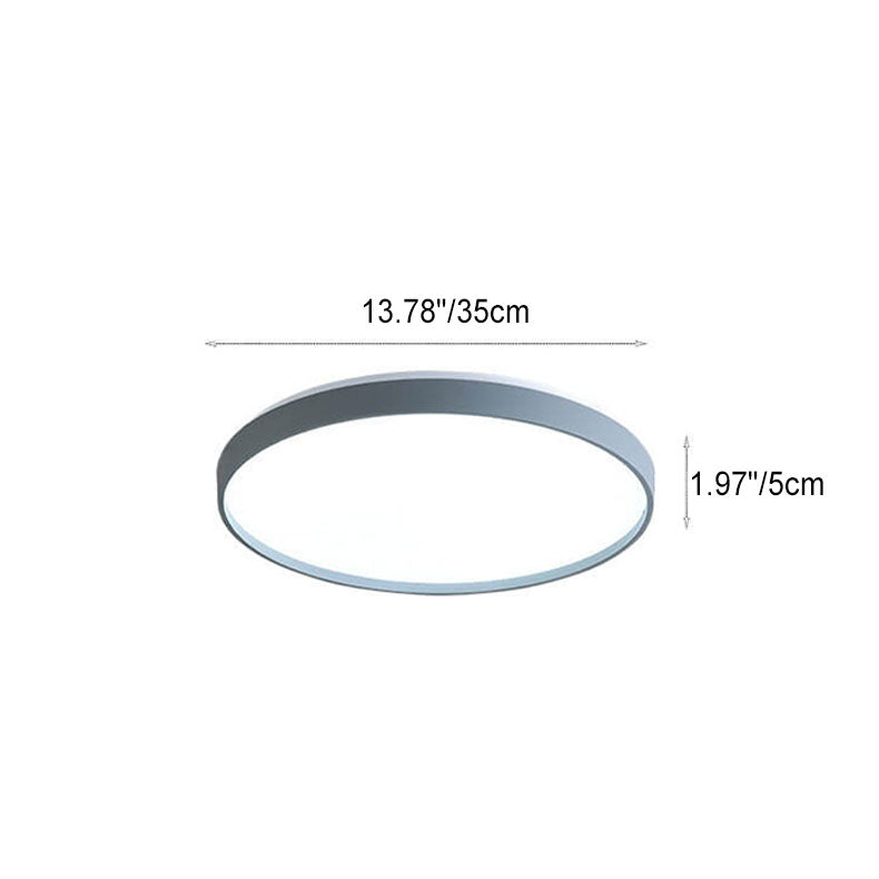 Modern Minimalist Round Acrylic LED Flush Mount Ceiling Light for Living Room & Bedroom