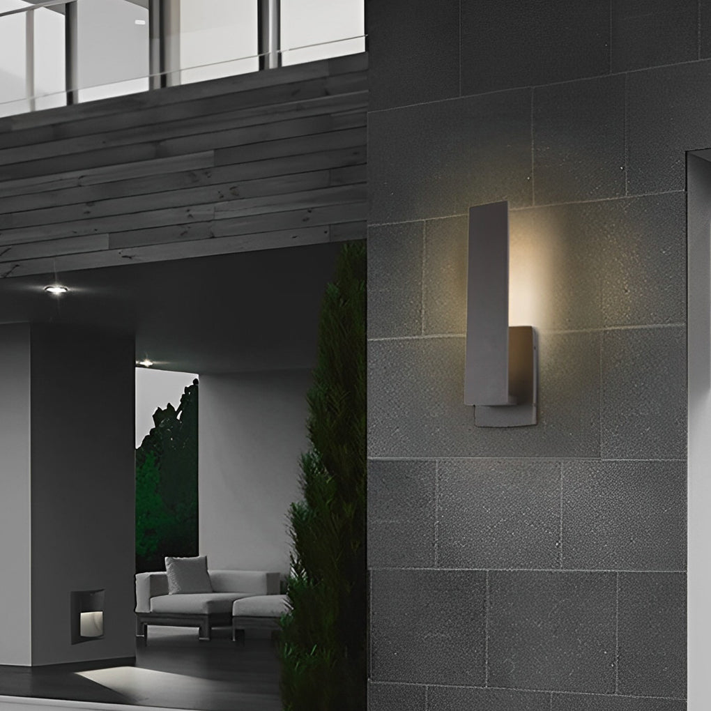 Waterproof Minimalist Aluminum LED Outdoor Wall Light - Black Modern Design