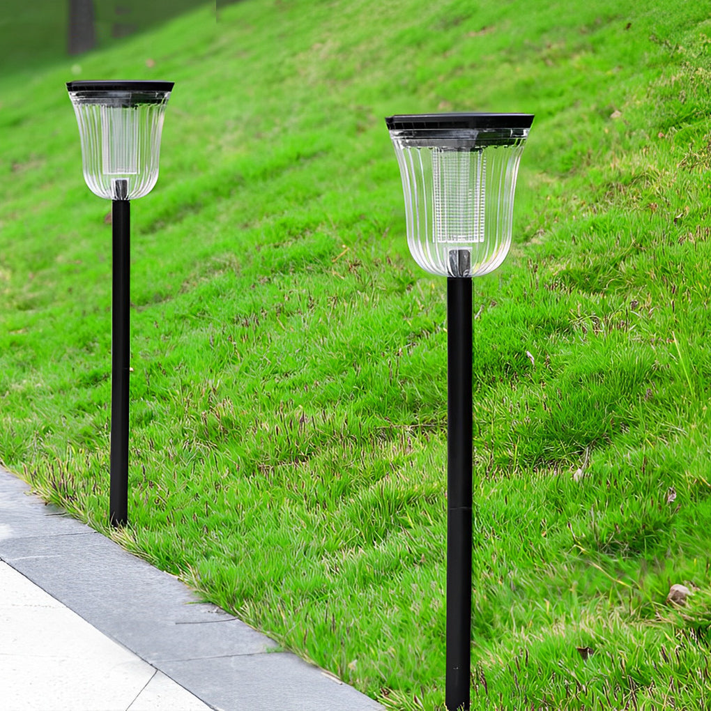 2Pcs Solar Motion Sensor Lawn Lights - Intelligent Outdoor Lighting for Garden Security