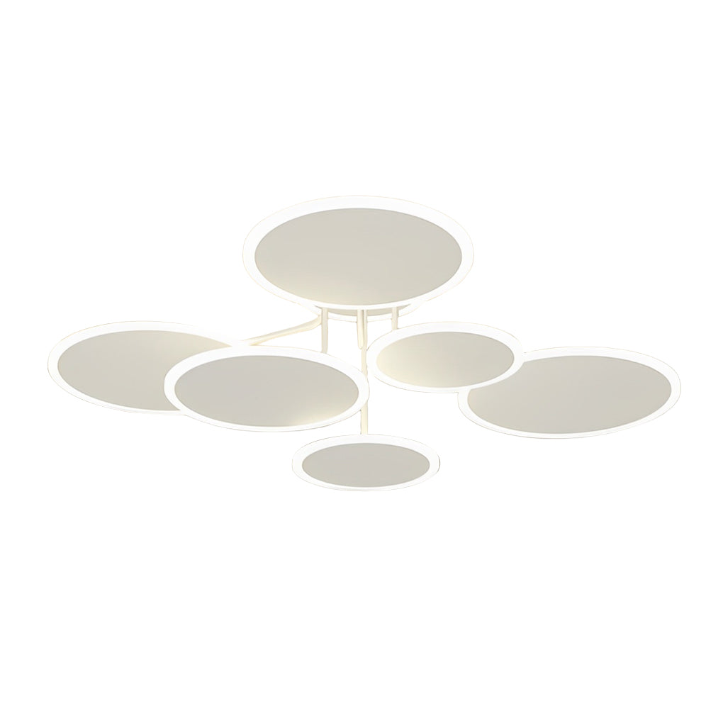 Nordic 2/3/6 Round Three Step Dimming LED Ceiling Light Fixture - Matte White Design