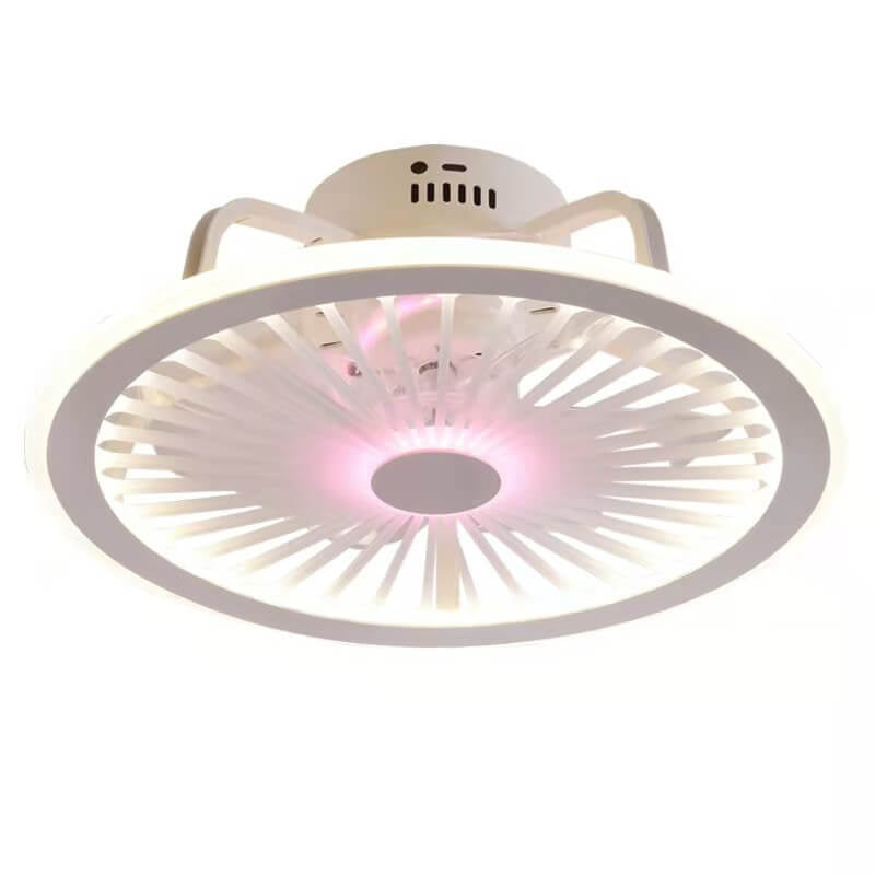 Modern Clear Acrylic LED Flush Mount Ceiling Fan Light - Stylish Ceiling Fixture, Energy Efficient Lighting, Contemporary Home Decor