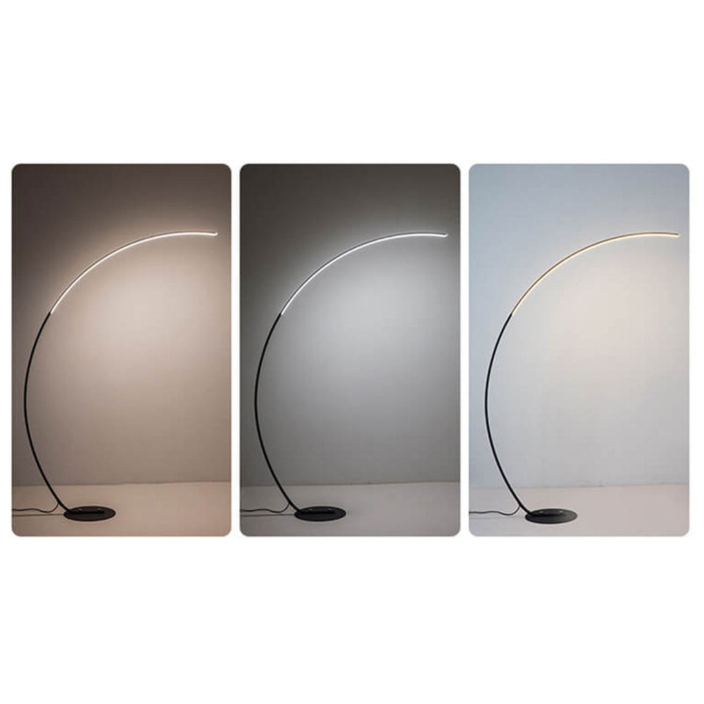Minimalist Curved Line LED Aluminum Floor Lamp