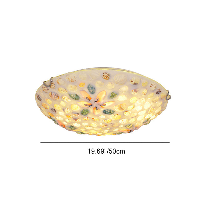 Contemporary Scandinavian Round Shell Flush Mount Ceiling Light - 2/3/4 Light for Living Room

Elevate your living space with this stylish Contemporary Scandinavian Round Shell Flush Mount Ceiling Light. Featuring a unique design with a blend of iron and