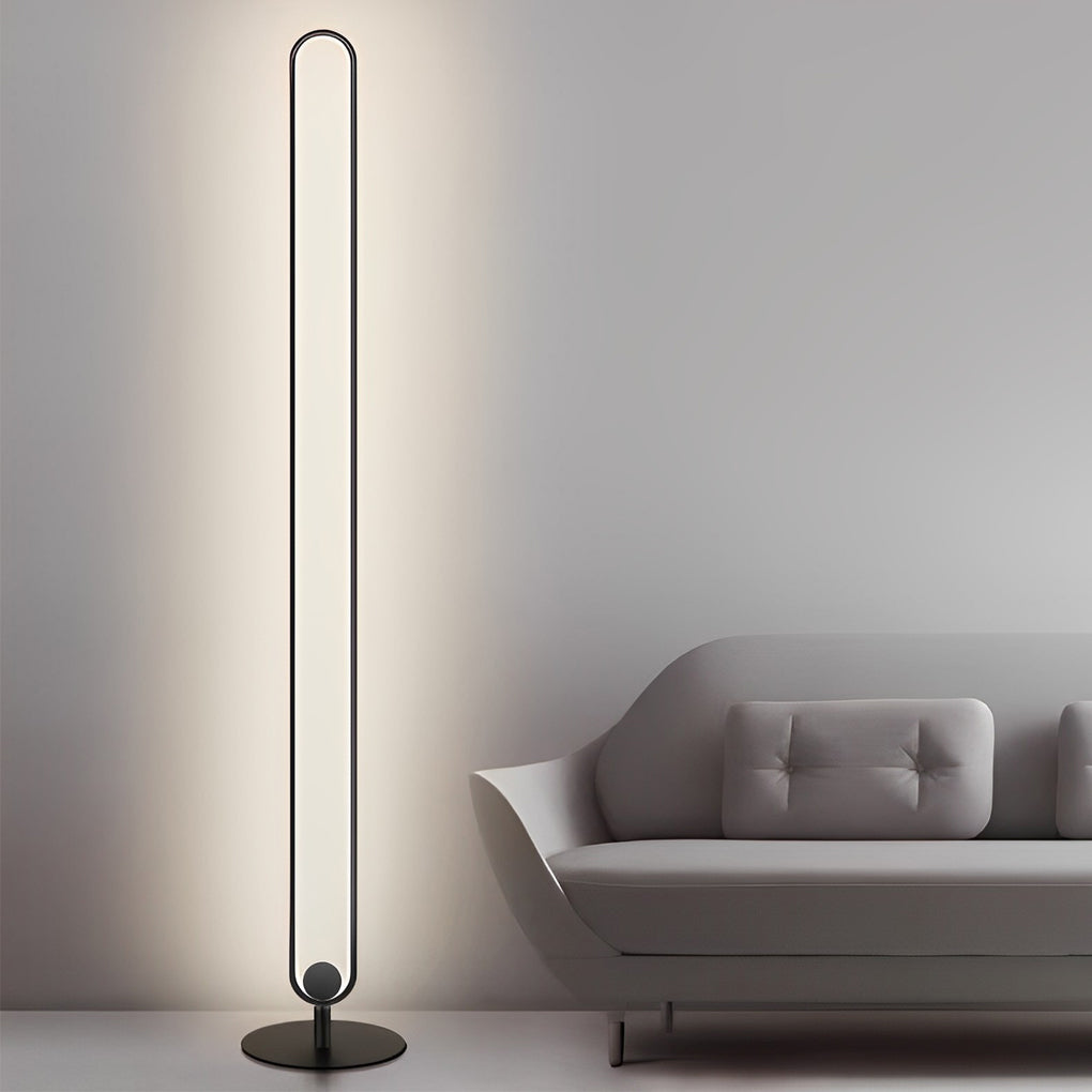 Modern Minimalist LED Oval Floor Lamp for Living Room, Bedroom, Home Decor, Adjustable Brightness, Energy Efficient Lighting