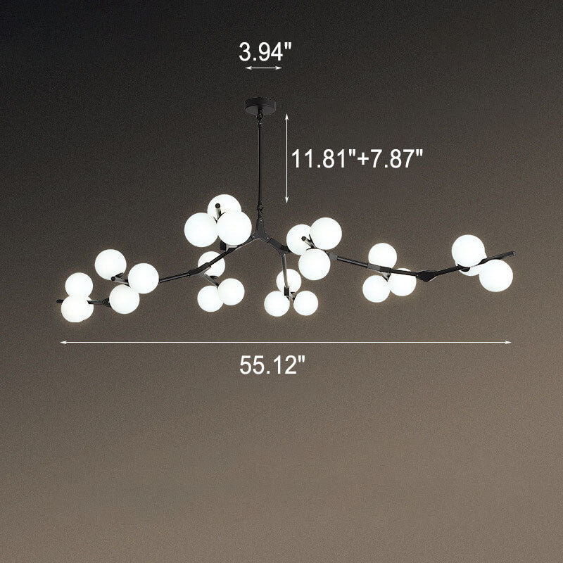 Modern Creative Magic Bean Branch Chandelier - 12/18/24 Light Glass Fixture, Elegant Design, Statement Lighting, Home Decor, Hanging Lamp, Unique Ceiling Fixture, Contemporary Style, Dining Room, Living Room, Bedroom Lighting