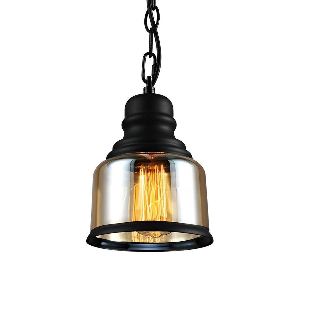 Retro Brown Glass Industrial Pendant Light Chandelier