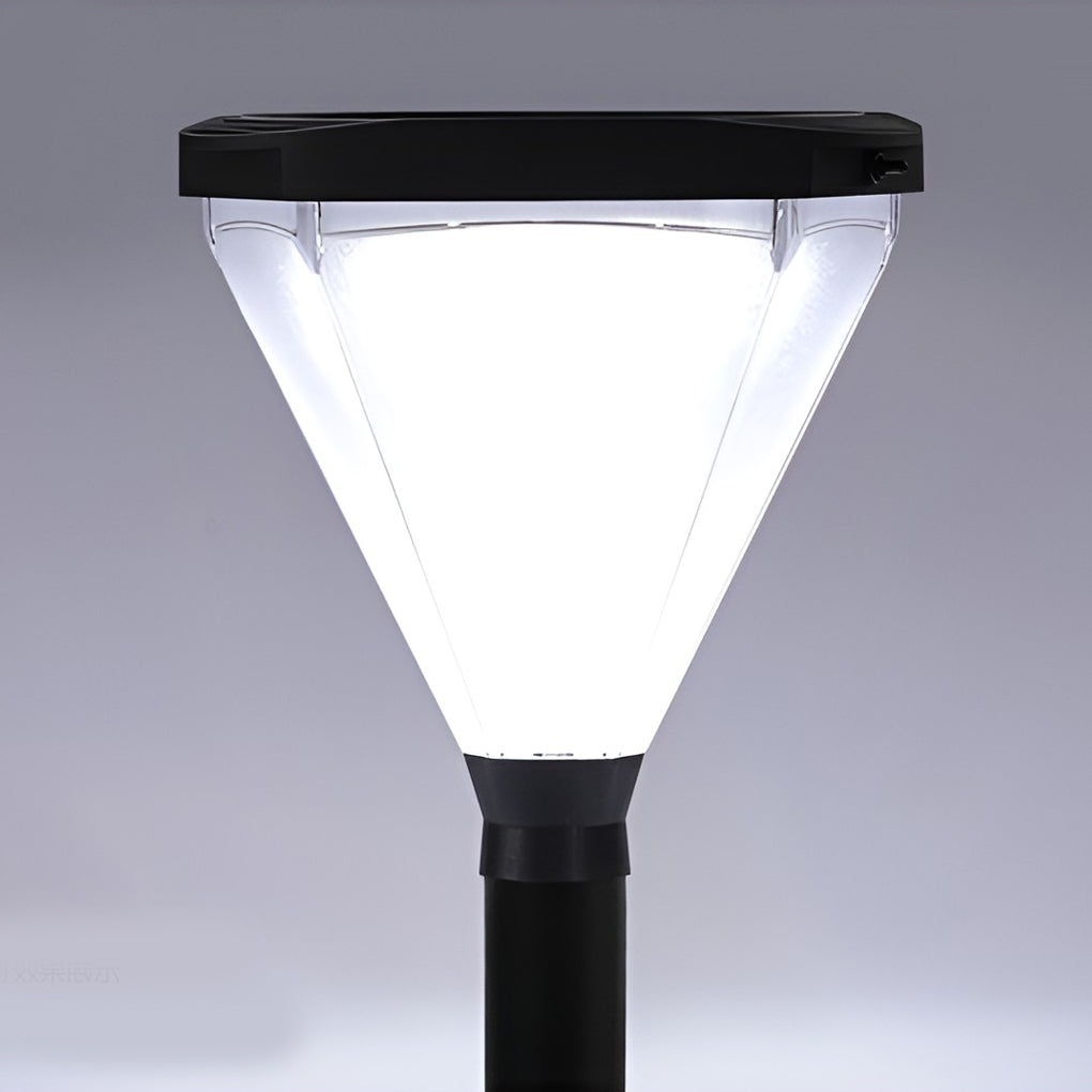 Eco-Friendly Cone Solar Path Light - Modern LED Outdoor Luminaire for Gardens