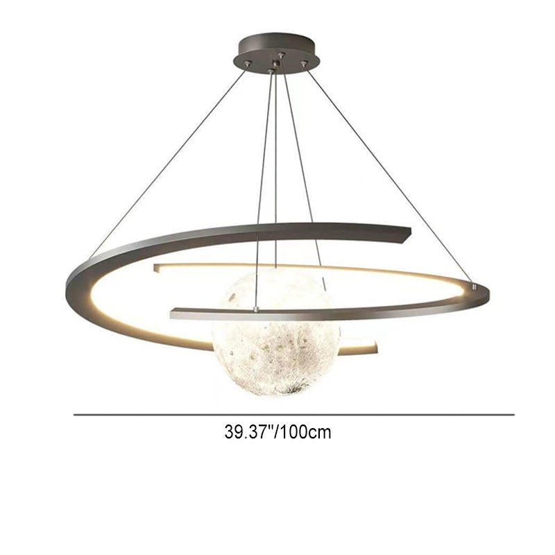 Nordic Minimalist Kids Wrought Iron Planet LED Chandelier, Modern Children’s Light Fixture, Space Planet Decor, Bedroom Ceiling Lamp, Adjustable Height Pendant, Creative Lighting for Nursery, Playroom, Kids’ Room, Energy-Efficient LED, Unique Planetary De
