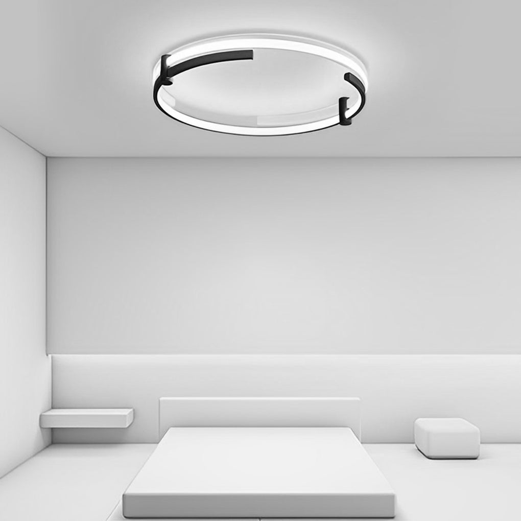 Round Creative LED Ceiling Light with Remote & Stepless Dimming
