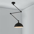 Nordic 1-Light Bowl Semi-Flush Mount Lighting - Extendable Ceiling Fixture for Modern Homes