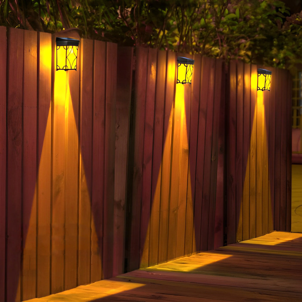 2Pcs Waterproof LED RGB Motion Sensor Solar Wall Lights