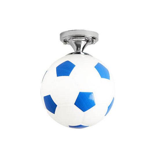 Basketball Soccer Glass Semi-Flush Mount Ceiling Light