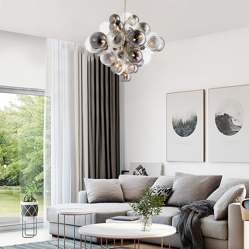 Glass Bubble LED Chandelier - Post-Modern Light Fixture for Creative Interiors