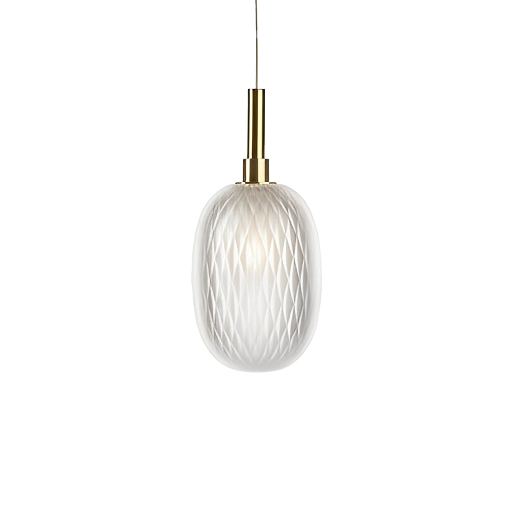 Small Glass Lantern Pendant Light - Luxury Iron Chandelier, Post-Modern Design