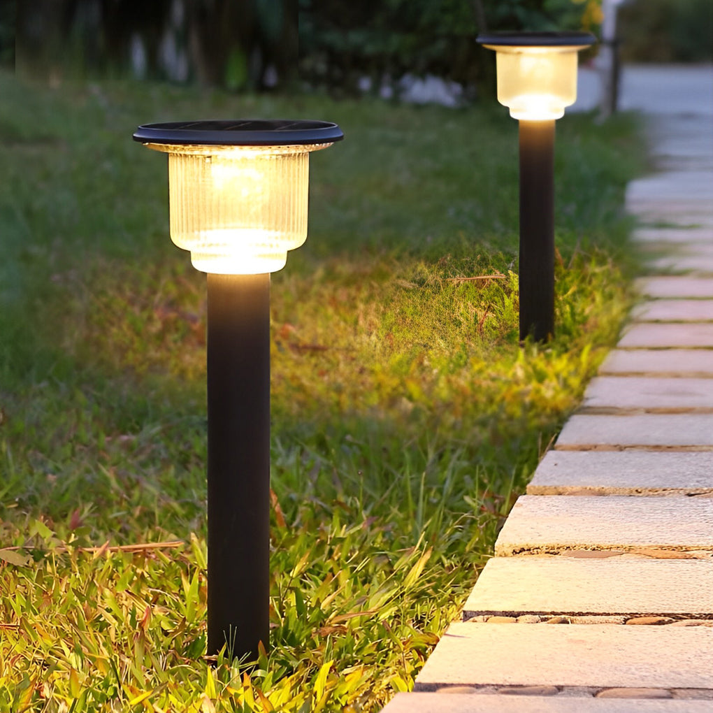 Modern Matte Black Solar LED Pathway Lights - Adjustable Brightness Outdoor Lighting  

Illuminate your outdoor spaces with our sleek modern matte black solar LED pathway lights. Featuring adjustable brightness settings, these energy-efficient lights prov